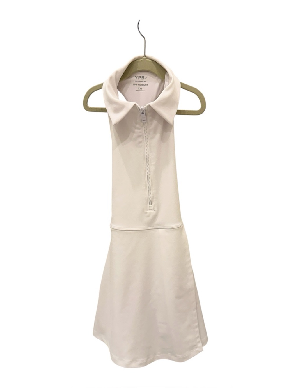 White YPB sculptLUX Polo Mini athletic tennis Dress Abercrombie & Fitch size XXS